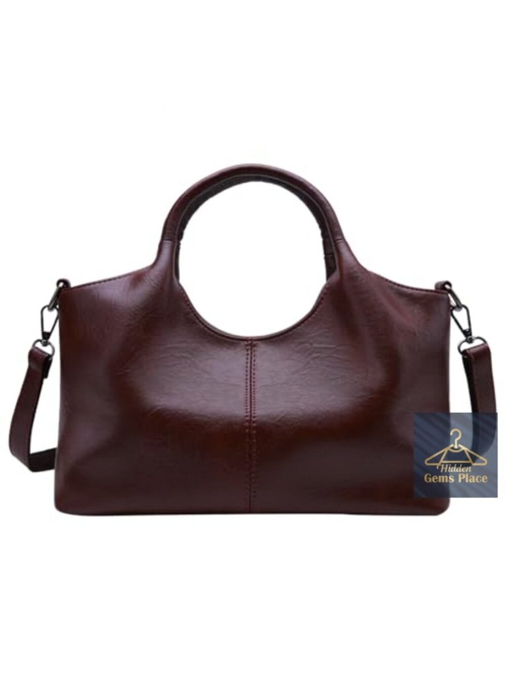 Genuine Split Leather Medium Hobo Shoulder Crossbody Bag Tote